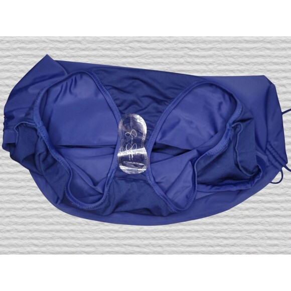 NEW Jessica Simpson 2pc Tankini Skirtini Swimsuit 1X Blue Embroidered - Picture 13 of 16